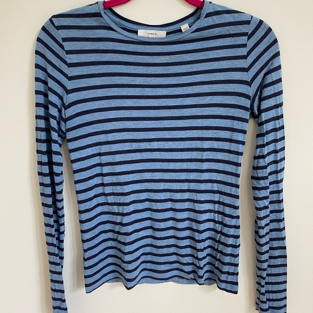 Vince Blue striped long sleeve